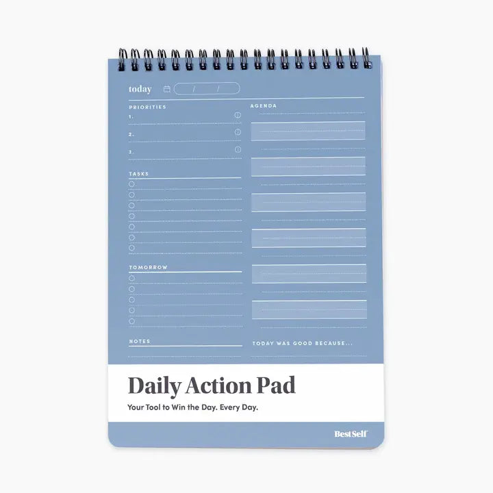Daily Action Pad - Time Block, Organize & Boost Productivity