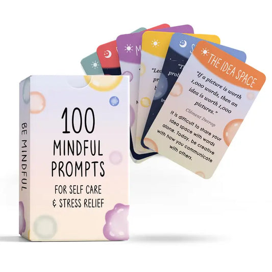 100 Mindful Prompts For Self Care and Stress Relief