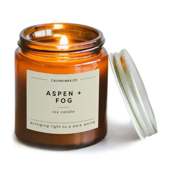 Aspen + Fog - Mini Amber Jar Soy Candle