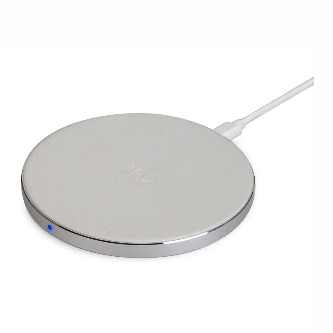 White - Wireless Charging Leather Pad (Fast Charge 10W)