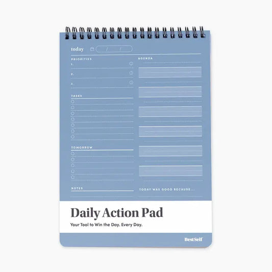 Daily Action Pad - Time Block, Organize & Boost Productivity