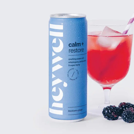 Heywell Calm + Restore Sparkling Blackberry Ginger - 12 Pack