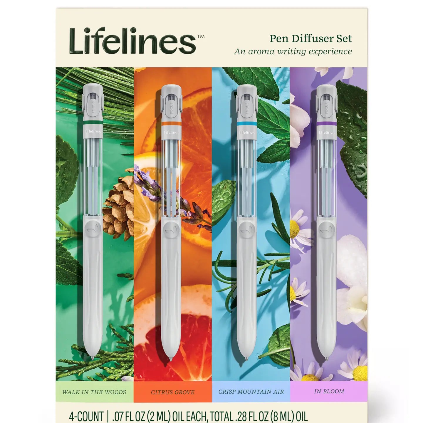 Lifelines Pen Diffuser Set - 4-pack with Assorted Essential