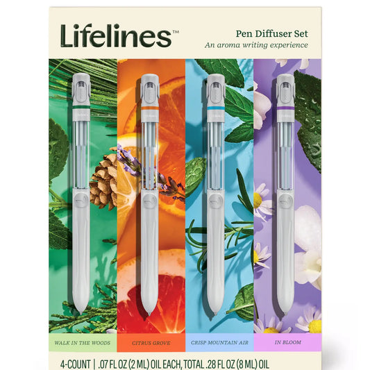 Lifelines Pen Diffuser Set - 4-pack with Assorted Essential