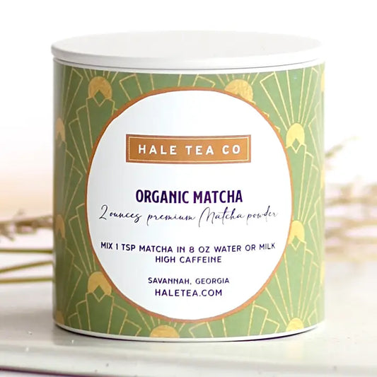 Organic Matcha Powder Art Deco Tin