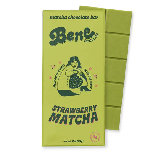 Strawberry Matcha Chocolate Bar: Less Stress + Better Focus