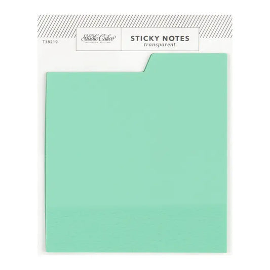 Tabbed Transparent Sticky Notes - Aqua